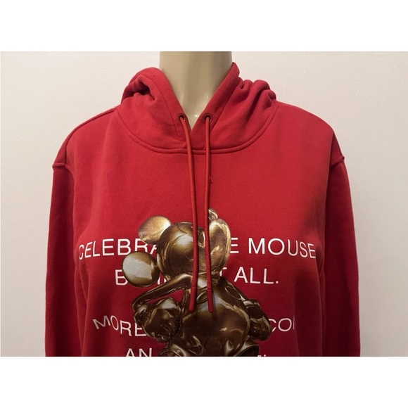 Limited edition HM Disney gold graphic Mickey Mouse hoodie size M womenswear - Picture 2 of 7
